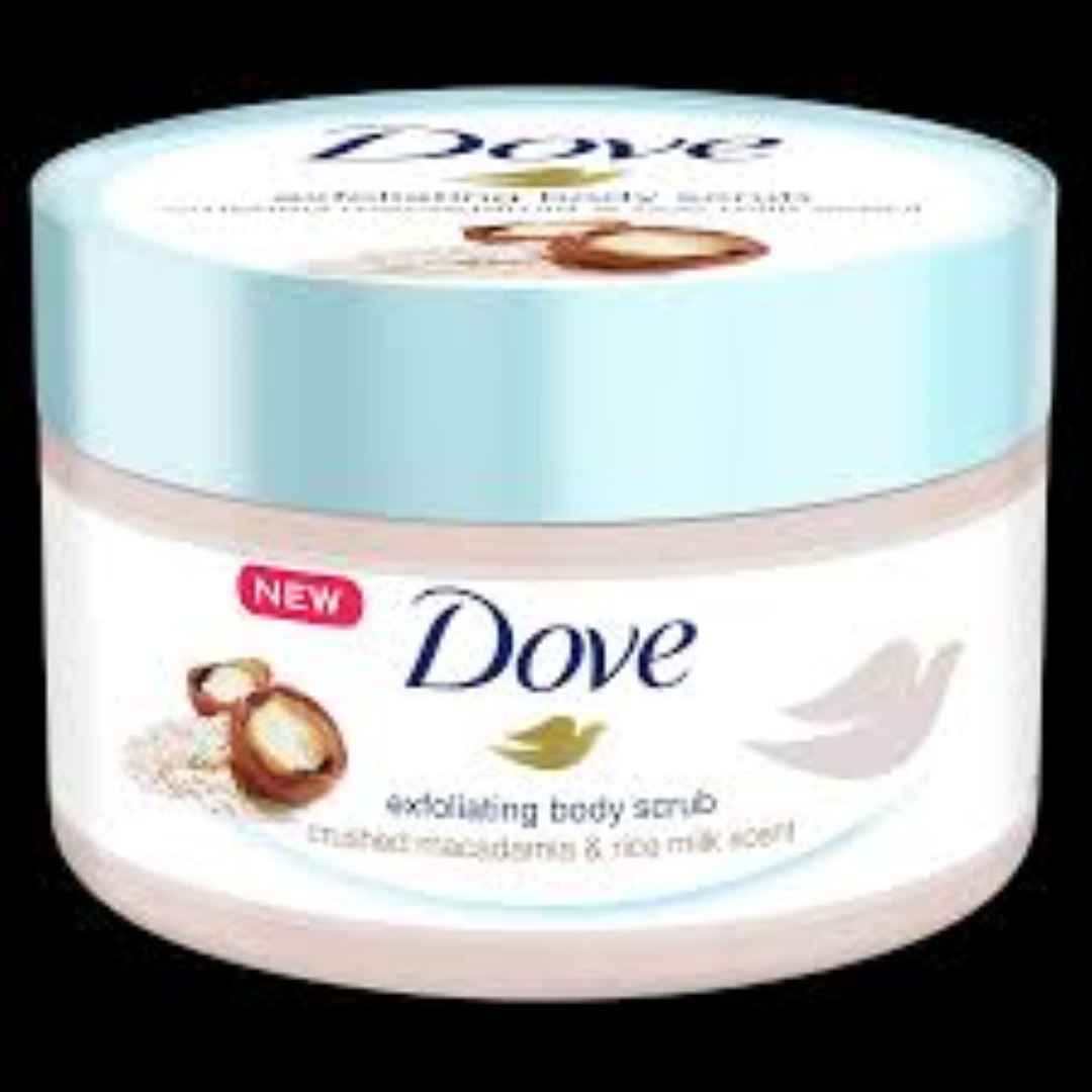 DOVE BODY SCRUB MACADAMIA 225ML